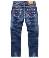 Rock Creek Herren Jeans Hose Dunkeblau Comfort Fit dicke Nähte Denim NEU RC-2272 – Bild 9