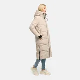 Marikoo Damen Winter Steppjacke Stepp Jacke lang warm Mantel Parker B979 NEU – Bild 3