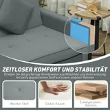 HOMCOM Sofabett, 3-Sitzer-Couch, Schlafsofa mit ausziehbarem Bett, Grau – Bild 9