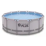 Stahlrahmenpool Aufstellpool Gartenpool Schwimmbecken ohne Pumpe grau rund – Bild 16