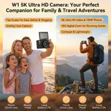 5K Digitalkamera Kompaktkamera mit 18X Digital Zoom 180 Klappdisplay 75MP +64gb – Bild 10