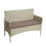Polyrattan Gartenbank Rattan Bank 2-Sitzer Sitzbank mit Sitzkissen Rattanmöbel – Bild 6