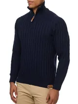 Indicode Herren Strickpullover INHector-Pullover Pulli Stehkragen Reißverschluss – Bild 3