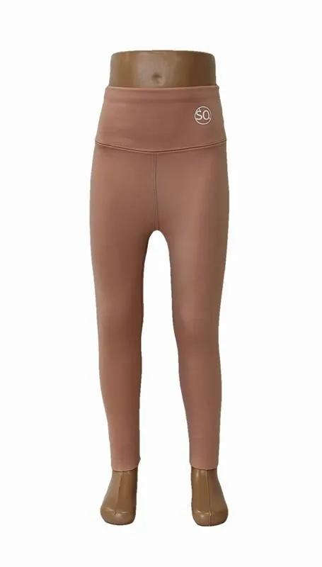 S&C Mädchen Thermo Leggings mit Breitem Bund LH01 Farbauswahl