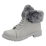 Damen Boots Stiefeletten Stiefel Schnür-Booty Winterstiefel Gefütterte Schuhe – Bild 1