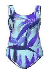 Ulla Popken Damen große Größen Badeanzug ohne Softcups Rundhalsausschnitt 837454 – Bild 9