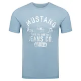 Mustang Herren T-Shirt Basic Print Rundhals Kurzarm Tee Shirt 100% Baumwolle NEU – Bild 1