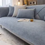 Universell Unifarben Sofabezüge Sofaschoner Sofaüberwurf Couchbezug Rutschfest – Bild 12