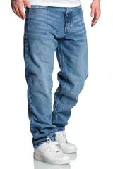 Herren Loose-Fit 90s Denim Jeans Hose Straight Baggy 7025 – Bild 2