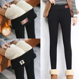 Damen Thermo Leggings Fleece Gefüttert Winter Warm Hose Leggins Hosen Thermohose – Bild 13