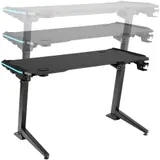 Gaming Tisch mit LED höhenverstellbar Gamer Computer PC Schreibtisch Bürotisch – Bild 6