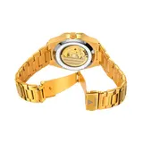Automatik Uhr vergoldet Vintage Look Armbanduhr 41 mm skelettiert mit Box – Bild 5