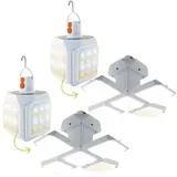 2x Schwaiger Outdoor LED Solar Laterne Akku Lampe Leuchte Camping Schirm Zelt – Bild 1