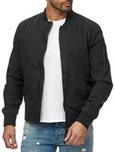 Redbridge Herren Jacke Übergangsjacke Bomberjacke Collegejacke Basic Schwarz Neu – Bild 1