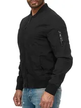 Redbridge Herren Jacke Übergangsjacke Bomberjacke Collegejacke Basic Schwarz Neu – Bild 6