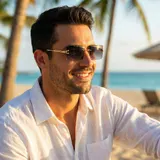 Sonnenbrille Randlos Retro *6 Farben* UV400 Herren Damen nicht polarisiert JEC-B – Bild 2