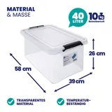 Deuba® Aufbewahrungsbox 8er-Set 20x15x12cm 2L transparent stapelbar BPA-frei – Bild 8