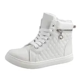 Neu Damen Stiefeletten Boots Weiß Gefüttert Freizeit Schuhe Winter Sneaker 73258 – Bild 5