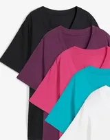 3 Damen Shirt V-Ausschnitt 1x weiß  2x schwarz 100% Baumwolle Gr. 36 - 58 neu 09 – Bild 10
