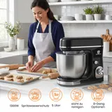 8-in-1 Profi Küchenmaschine Rührmaschine Teigmaschine Mixer Rutschfeste Füße 5L – Bild 3