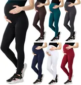 Be Mammy Damen Umstandshose Leggings Elastischer Bund Lang Baumwolle S-4XL – Bild 6
