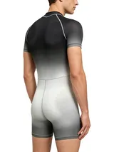 DE Herren Badeanzug Shorty Einteiler Schwimmanzug Rash Guard Bademode Overall – Bild 11