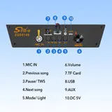 Tragbarer Bluetooth 5.0 Lautsprecher Subwoofer Musikbox LED mit Mikrofon Stereo· – Bild 11