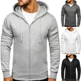 Sweatshirt Kapuzenpullover Sweatjacke Pullover Hoodie Basic Herren BOLF Sport – Bild 2
