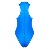 DE iEFiEL Damen Badeanzug Ärmellos Swimsuit Glänzend Schwimmanzug Bodysuit – Bild 5