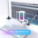 FIFINE USB Mikrofon RGB Kondensator Gaming Mikrofone PC mit Stummschalttaste – Bild 6