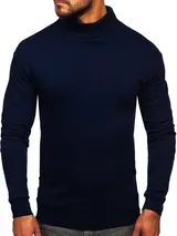 Pullover Sweatshirt Sweater Rollkragen Men Casual Unifarben Herren BOLF Classic – Bild 1
