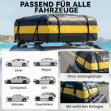 Outsunny Dachbox Auto 425L Wasserdicht Gepäckbox mit 8 Verstärkte Gurte Gelb – Bild 8