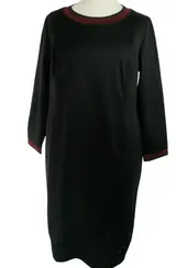 Sheego Damen Kleid Schwarz 46 & 48 Rot Etuikleid Jerseykleid Festlich Stretch – Bild 1