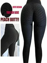 Damen Anti Cellulite Leggings Push Up Sporthose Fitness Gym Yoga Stretch Leggins – Bild 7