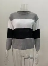 Damen Pullover Pulli Rund Hals Sweater Langarm Oberteile Strickpullover Winter – Bild 6