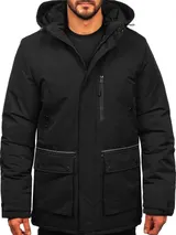 Parka Wärmejacke Winterjacke Winter Casual Men Kapuze Herren Mix BOLF Unifarben – Bild 1