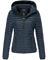 Marikoo Samtpfote Damen Jacke Steppjacke Frühling Übergangsjacke gesteppt Kapuze – Bild 1