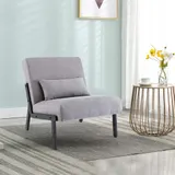 Loungesessel Sessel mit Kissen Stoffsofa Einzelsofa Wohnzimmersofa Gepolstert – Bild 4