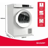 Wäschetrockner Kondenstrockner Frontlader 10kg LED-Trommelbeleuchtung Neuware – Bild 9