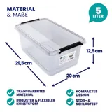 Deuba® Aufbewahrungsbox 8er-Set 20x15x12cm 2L transparent stapelbar BPA-frei – Bild 6