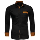 Hemd Herren Slim Fit Business Freizeit Hochzeit Shirt Hemden Langarm RS-7205 – Bild 3
