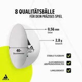 JOOLA Tischtennis Set Neon 4 Tischtennisschläger 8 TT Bälle Tasche  Ping Pong – Bild 5