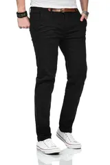 Maurelio Modriano Herren Designer Chino Stoff Hose Stretch Regular Slim MM015 – Bild 2