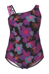 Ulla Popken Damen große Größen Badeanzug Blüten Softcups Zierring – Bild 9