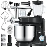 KESSER® Küchenmaschine 3in1 mit Fleischwolf Teigmaschine Knetmaschine Entsafter – Bild 1