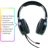 Schwaiger USB Gaming Over-Ear Headset Kopfhörer Mikrofon LED Stereo PC Notebook – Bild 3
