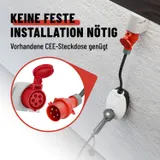 ABSINA Mobile Wallbox 11kW mit App Steuerung - 16A Ladekabel Typ 2 - CEE Stecker – Bild 2