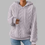 Damen Kapuzenpullover Winter Sweatshirt Freizeit Baggy Jumper Oberteile Tops – Bild 10