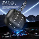 Für Huawei FreeClip2 Kopfhörer Hülle Kohlefaser Textur Flip Cover PC Aufbau – Bild 2