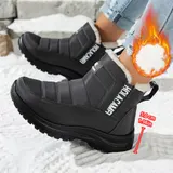 Damen Schneeschuhe Wasserdicht Winter Warm Stiefel Stiefeletten Flache Boots – Bild 5